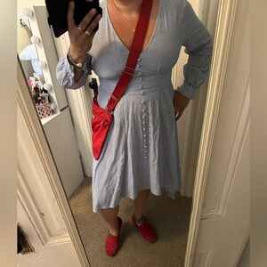 Striped Blue Dress size XL so cute!!